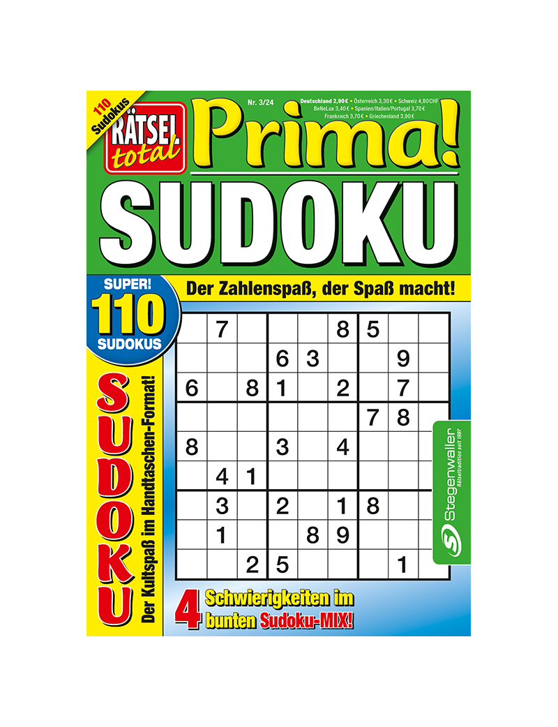 Rätsel total - Prima! Sudoku 3/24