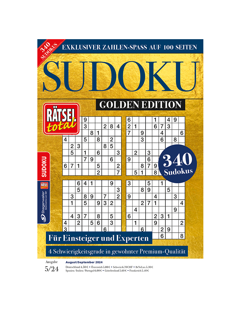 Rätsel total - Sudoku Golden Edition 5/24