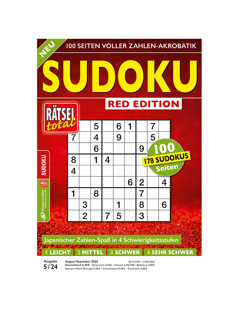 Rätsel total - Sudoku Red Edition 5/24