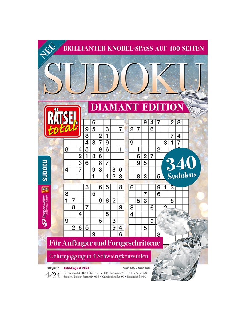 Rätsel total - Sudoku Diamant Edition 4/24