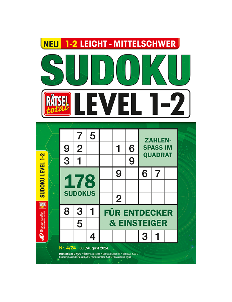Rätsel total - Sudoku Level 1-2 4/24