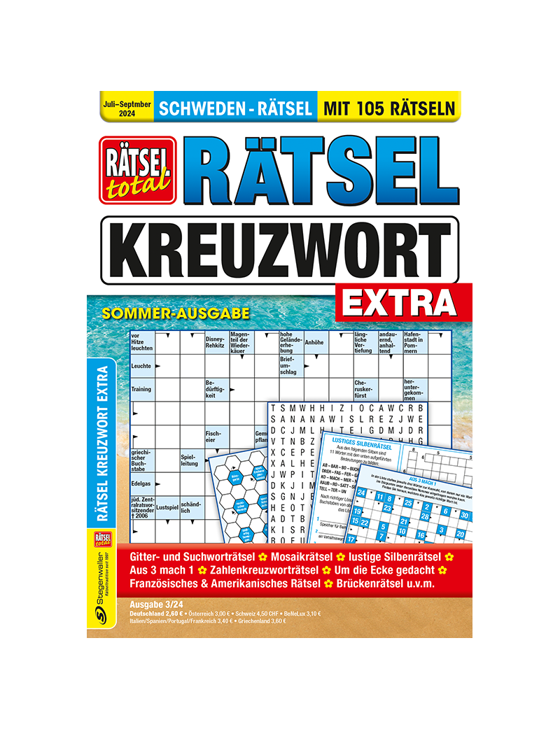 Rätsel total – Rätsel Kreuzwort Extra 3/24