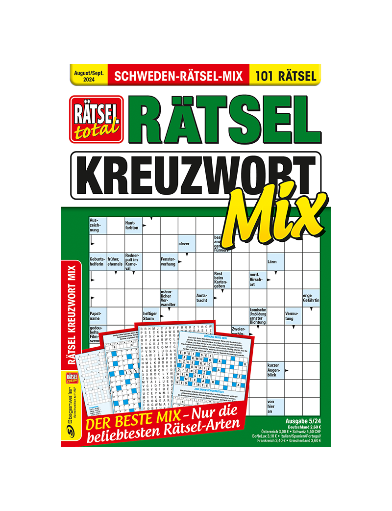 Rätsel total - Rätsel Kreuzwort Mix 5/24